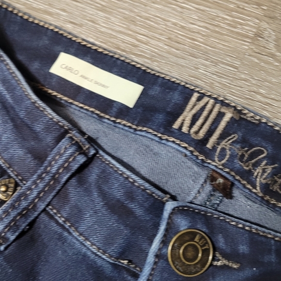 KUT FROM THE KLOTH Carlo Ankle Skinny Jeans Raw Hem Slight Distressed Sz 4 - Picture 3 of 9